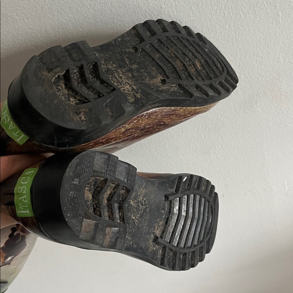 Rare Horse Print Rain Boots size 6 women branded Itasca - Picture 7 of 7